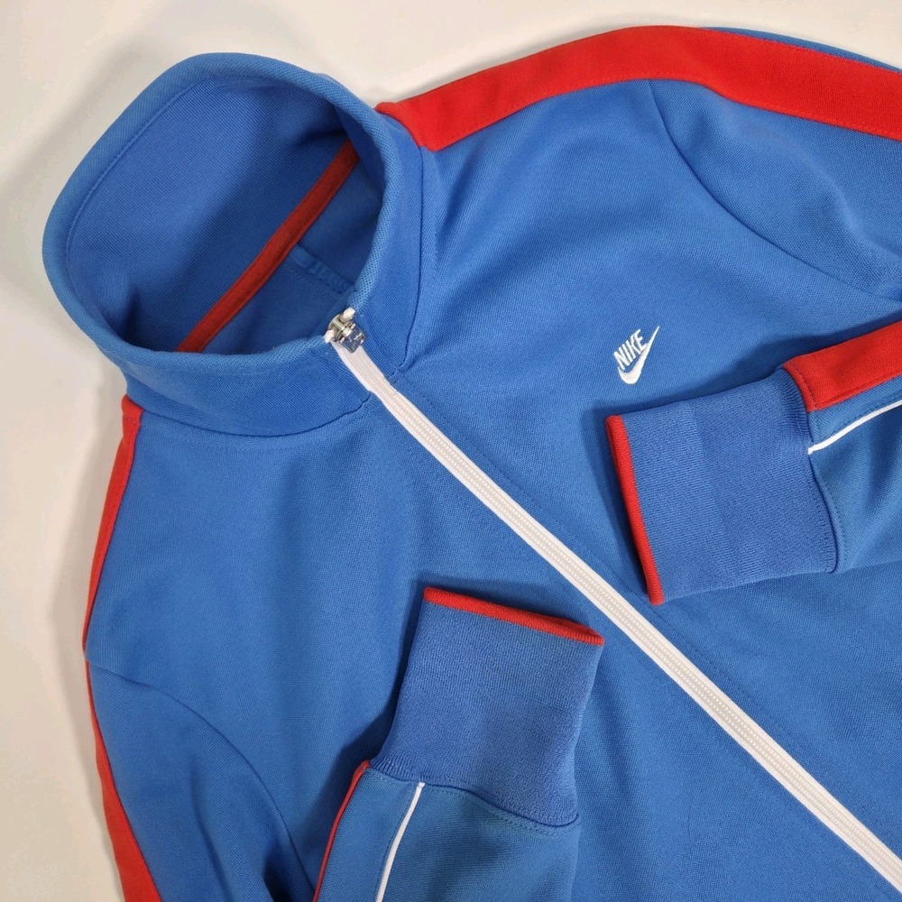 Nike Retro N98 Tribute Activewear Track Jacket Game Royal Blue Red Women's Large